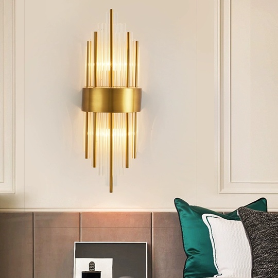 Настенный светильник FRANCES, Бра, 22*60, золотой, металл, Е14.