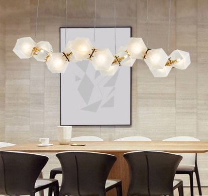 Дизайнерский светильник Ezilor 140*35 см, лампа накаливания, LED, железо, стекло, китайский