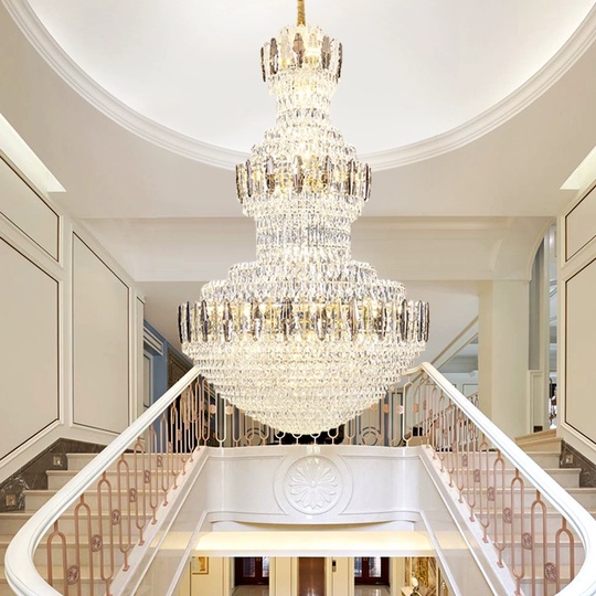 Люстра подвесная, золото, кристалл, PATTION 180*260 металл, E14.