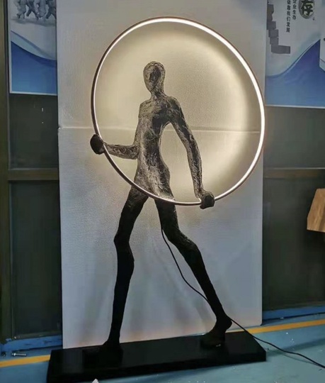 Торшер NIM GEO, черный, 98*20*151, LED, 57 Вт