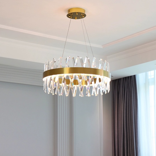 Люстра подвесная, медный, стекло, ROYAL 100*25, металл, LED.