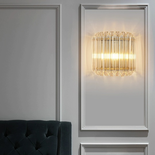 Настенный светильник PARKER, Бра, 26*25,  золотой, металл, E14.