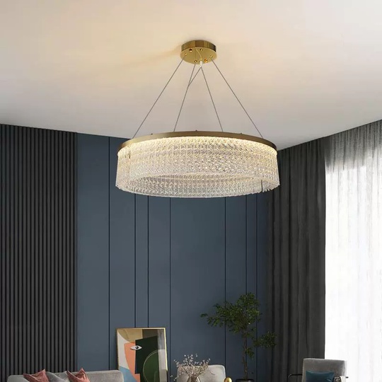 Люстра подвесная BONCUK 60*24 бронза, стекло, металл, LED.