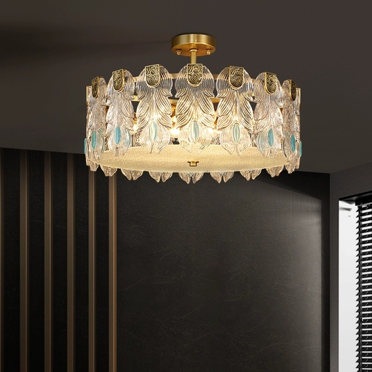 Потолочный светильник, золото, стекло, ARIELLE 65*23 металл, LED.