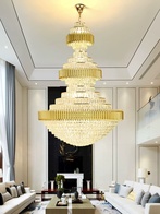 Люстра подвесная, золото, хрусталь,  WHISPER 150*230 металл, E14.