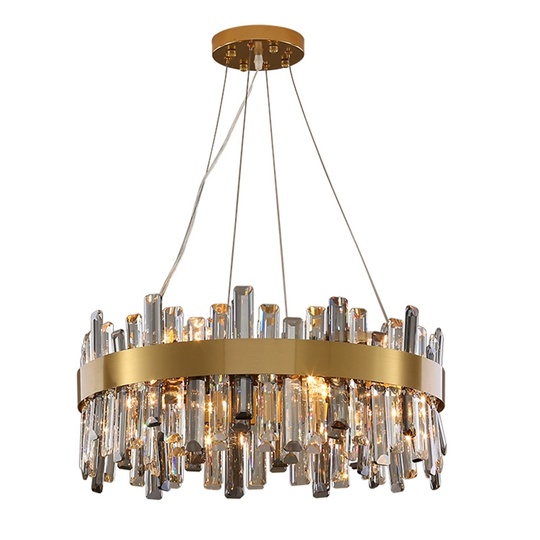 Люстра подвесная, медный, кристалл, BEAUTIFUL 80*25, металл, E14.