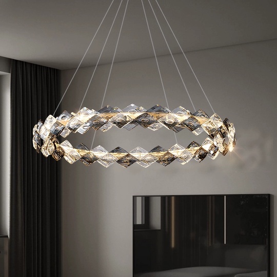 Люстра подвесная, медный, кристалл, AYSE 50*60, металл, LED.