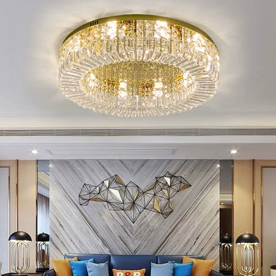 Люстра подвесная, золотой, кристалл, SOPHISTICATED 40*18, металл, LED.