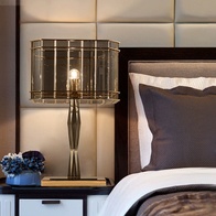 Настольная лампа ENTARIO 34*54  жемчужно-коричневый, металл.