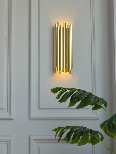 Настенный светильник титановое золото WILL, Бра, 18*40, металл, LED.