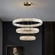 Люстра подвесная CALISKAN 80*150 золотой, хрусталь, металл, LED.
