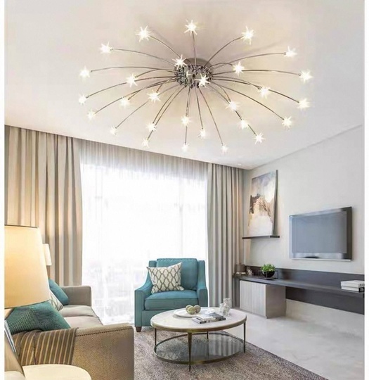 Люстра серебряная Elymbra, металл, стекло, 115*28 см, G4