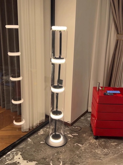 Торшер черный Elumine, 28*28*128 см, LED, Е27, металл, 20 Вт