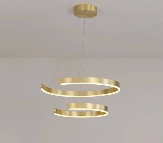 Люстра подвесная, медь, ПММА, STELLA 80*100 металл, LED.