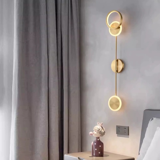 Настенный светильник, Бра, GERALD 15*62, медный, металл, LED.