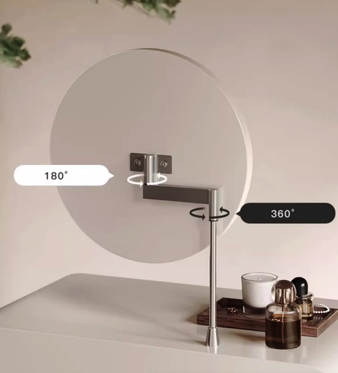 Туалетный столик Seuler, кремовый цвет, с пуфиком и зеркалом, 120х40х75 см, итальянский стиль.