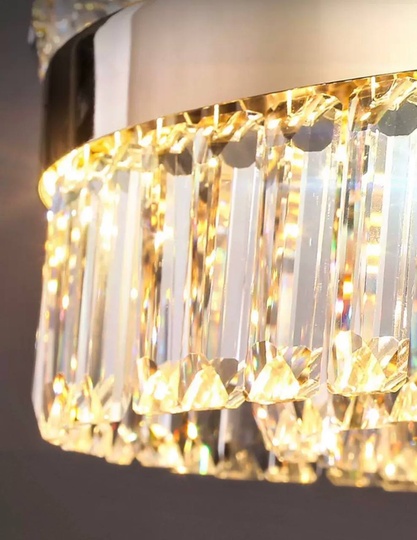 Подвесной светильник OSMAN 50*35, золотой, кристалл, металл,  LED.