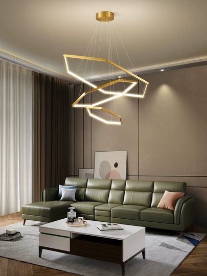 Люстра подвесная, медь, ПММА, BISCUIT 40*60*80  металл, LED.