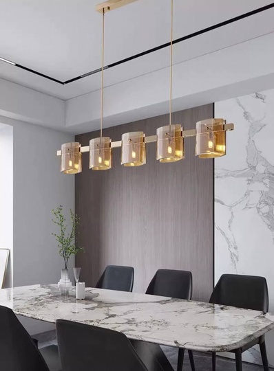 Люстра подвесная, медный, стекло, FLOWERSLOVER 140*17, металл, G9.