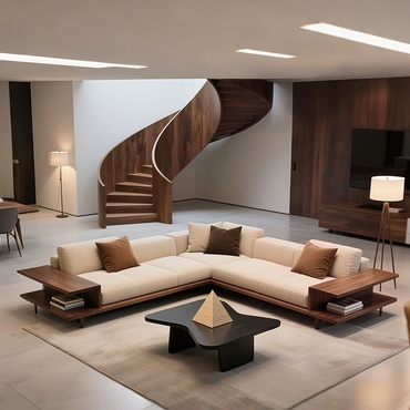 Прямой диван Helen темный орех, ткань, 220*85*80 см