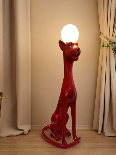 Торшер красный леопард Altrivo, 60*40*140 см, LED, Е14, смола, стекловолокно, 8 Вт