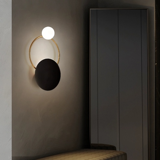 Настенный светильник BERRIK, Бра,  черный, металл, G4.