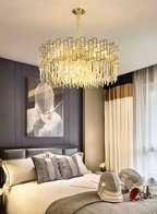 Люстра BACI 100*30 золото, стекло, металл, Е14.