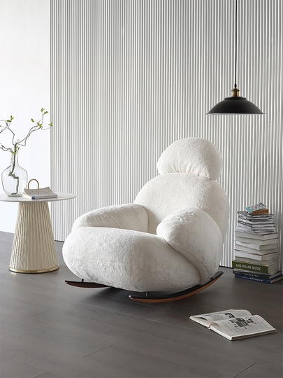 Кресло-качалка Белое. Bean, 98х90х89 см