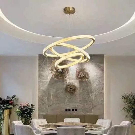 Люстра подвесная, медь, ПММА, GUS 100*80*60 металл, LED.