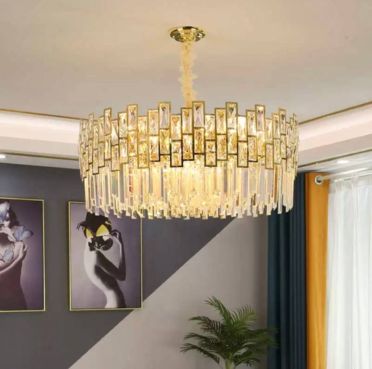 Люстра BACI 60*30 золото, стекло, металл, Е14.