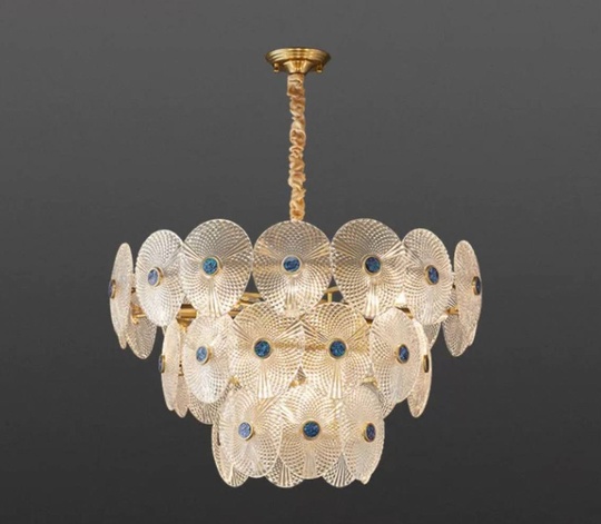 Люстра подвесная, медный, стекло, AYTAC 80*33, металл, E14.