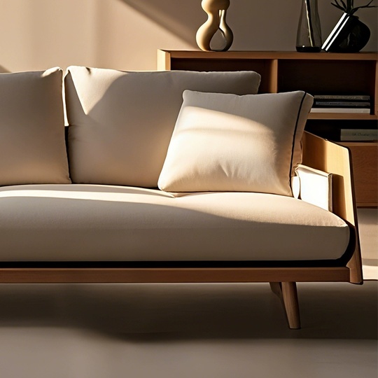 Прямой диван Claire ясень, кожа, 220*85*80 см