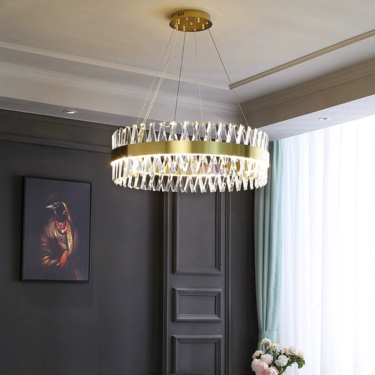 Люстра подвесная, медный, стекло, ROYAL 60*25, металл, LED.