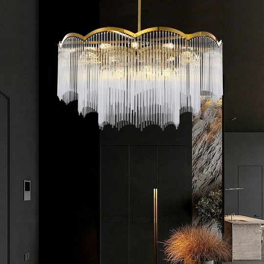 Люстра подвесная, медь, стекло, AUTUTKUN 80*45, металл, Е14.