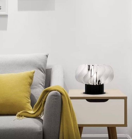 Настольная лампа FLOWER 30*25, черный, белый, смола