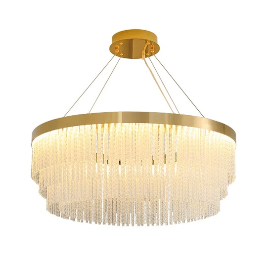 Люстра подвесная, медный, ПММА, IVOR 80*29 металл, LED.