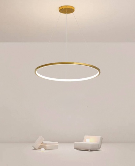 Люстра подвесная, медь, ПММА, WILLOW 40*2 металл, LED.