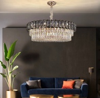 Люстра подвесная BINAY 60*24 золото, хрусталь, металл, E14.