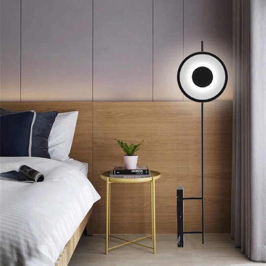 Торшер черный Elixar, 33*170 см, LED, мрамор, 5 Вт