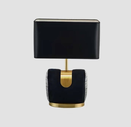Настольная лампа BAG 36*58, черный, металл, ткань