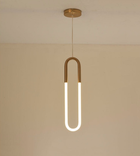 Подвесной светильник золотой, 60*14 см. Rudi Loop - 11 Вт