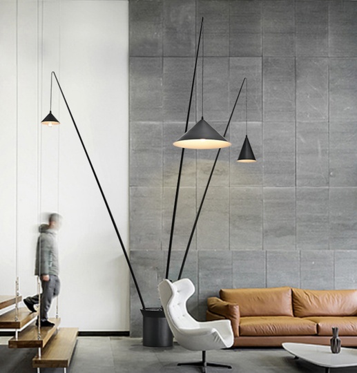 Напольный светильник черный North Vibia 2, E27, 15 Вт