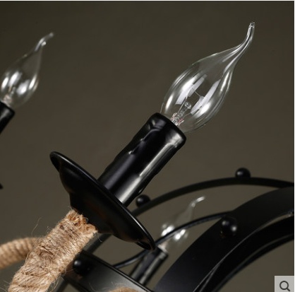 Дизайнерский светильник белый Alvex, 70*40 см, led, e14, железо, веревка, современный, белый