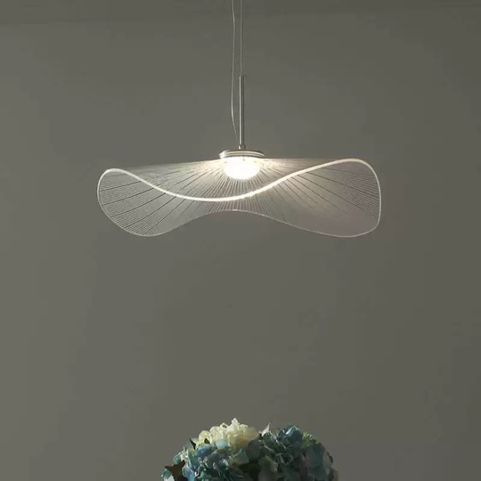 Люстра подвесная, серебро, ПММА, BENWICK 50*20, металл, LED.