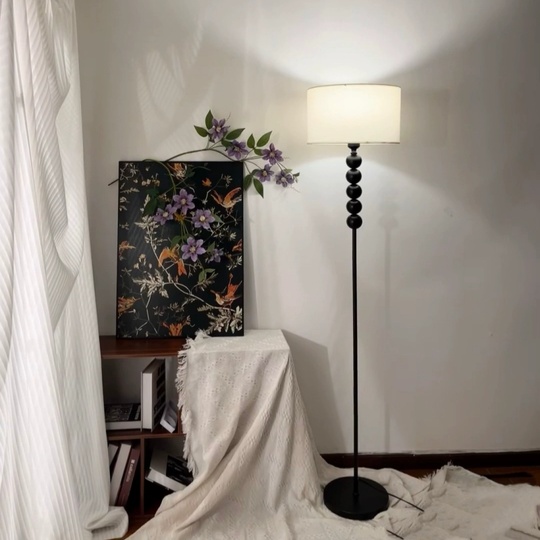 Торшер черный Elypress, 28*28*145 см, LED, Е27, металл, 20 Вт