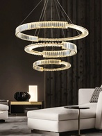 Люстра подвесная, медный, кристалл, AYSEN 60*80*100, металл, LED.