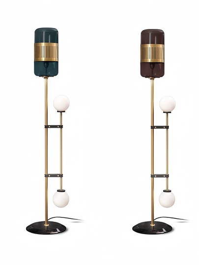 Торшер черный Lumora, 30*146 см, LED, Е27*1, G9*2, мрамор, 10 Вт