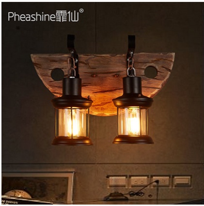 Дизайнерские светильники дерево 43,5*31 см, подвесной, E27, дерево, железо, основной цвет