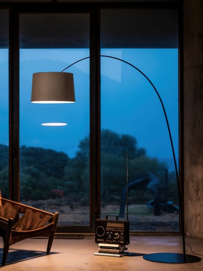 Торшер черный Ellivra, 200*220 см, LED, Е27*3, металл, 24 Вт