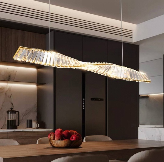 Люстра подвесная, бронза, хрусталь, JACK 150*8 металл, LED